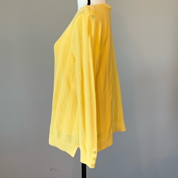 Gorgeous yellow CJ Banks sweater size X 14W - Picture 7 of 12